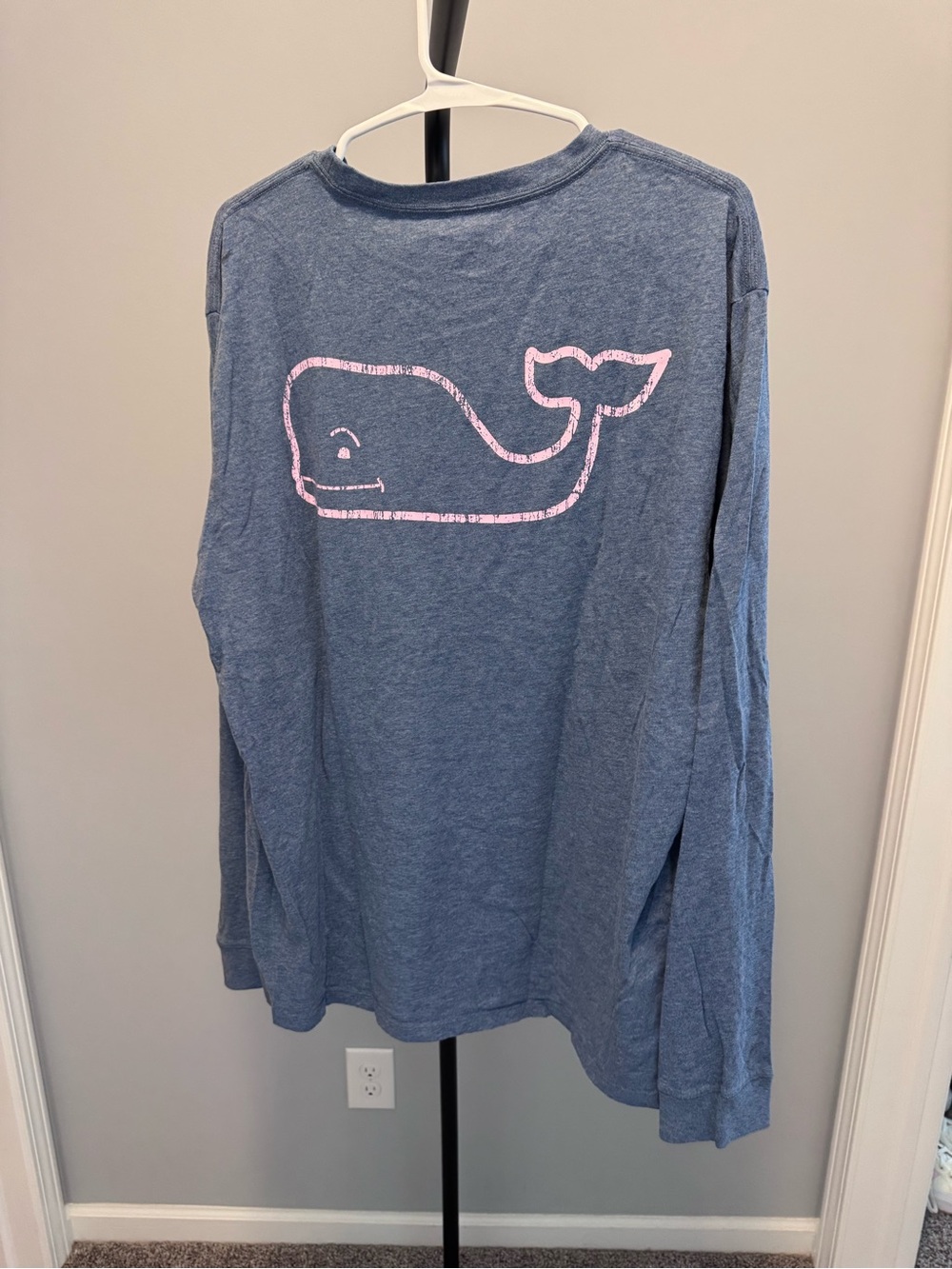 Vineyard Vines Heather Blue Long-Sleeve Pocket Tee - Picture 3 of 4